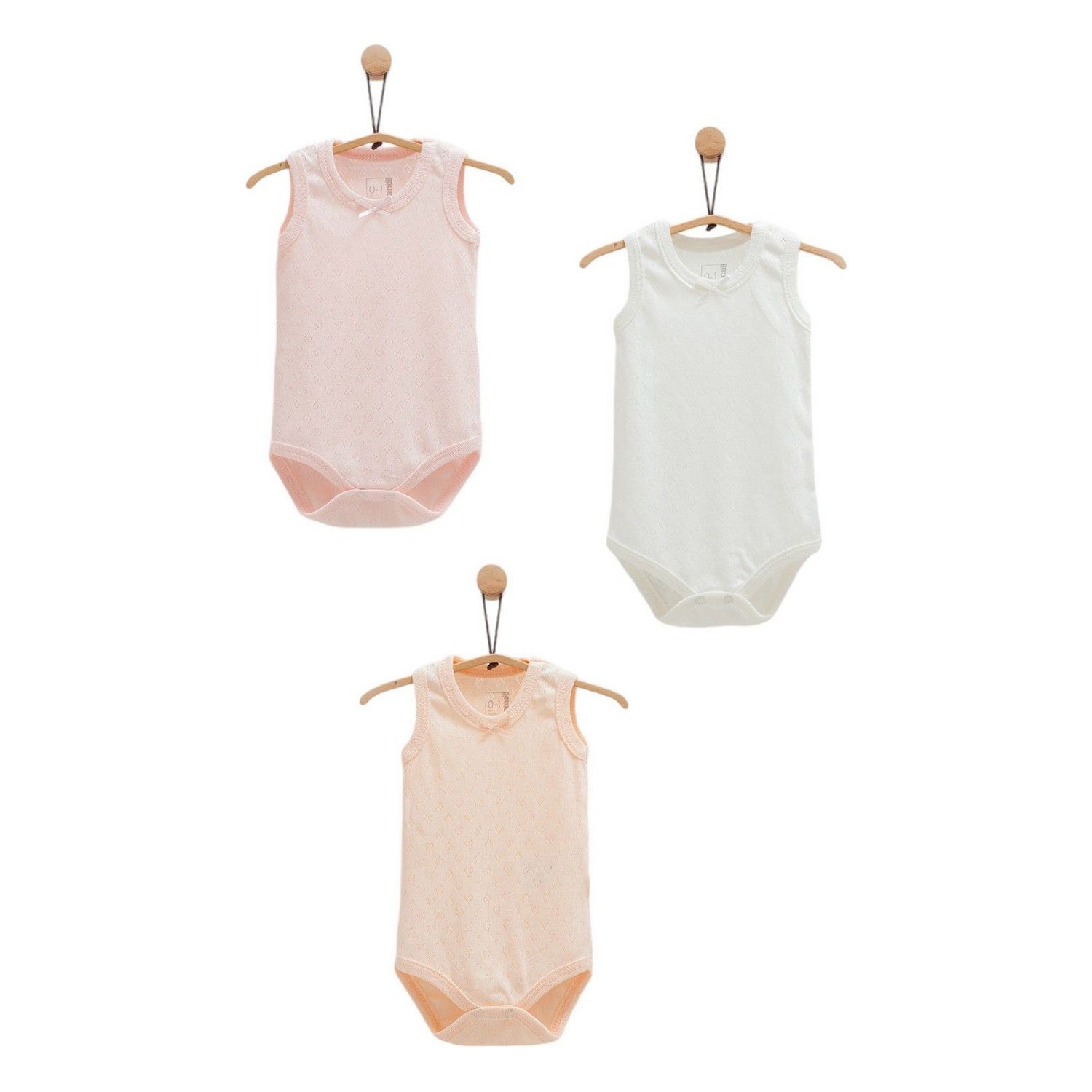 Caramell 3'lü Atlet Body BK1513 Pembe