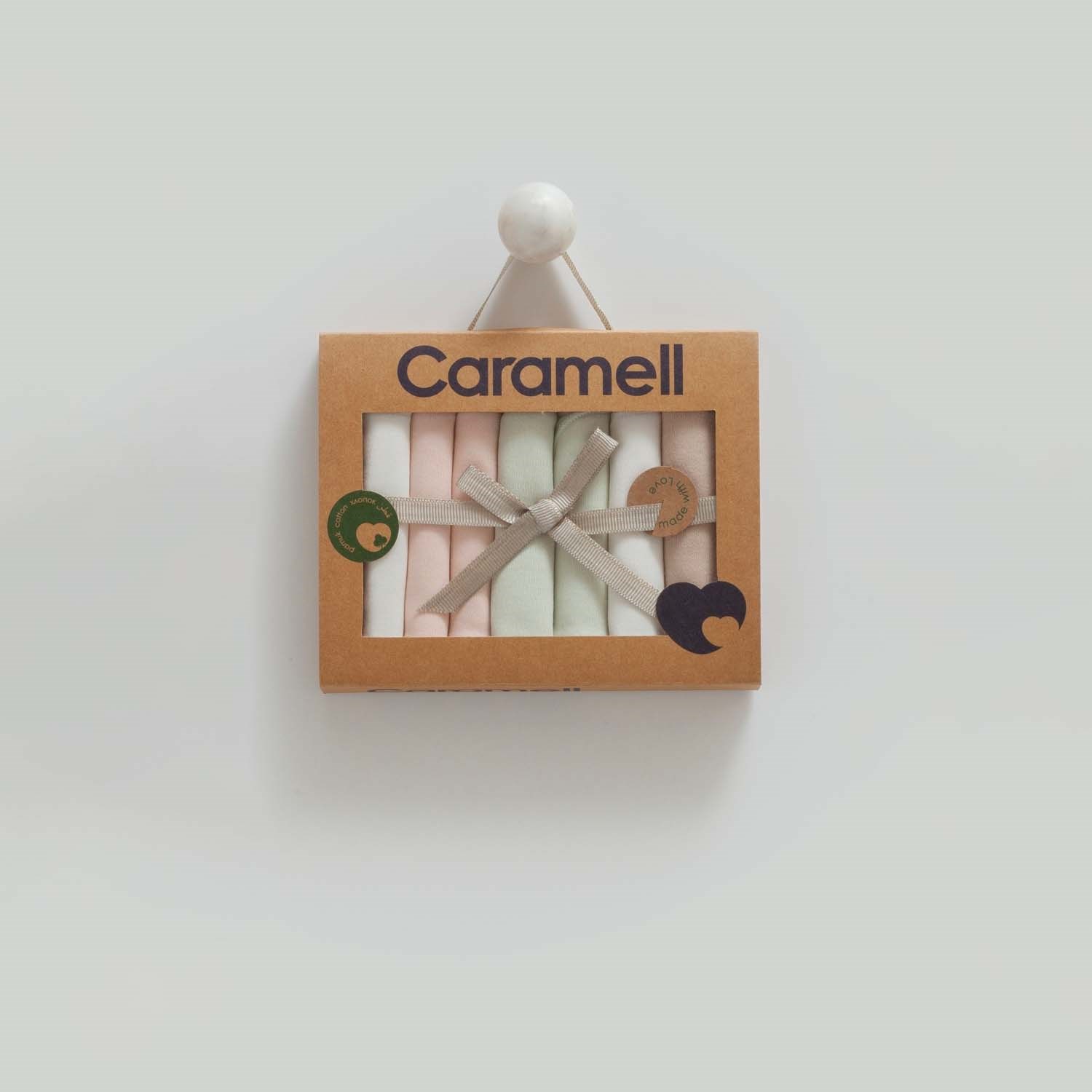 Caramell 7'li Bebek Penye Mendili MND1335 Somon