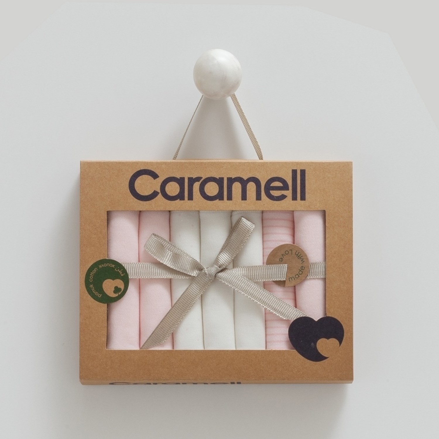 Caramell 7'li Bebek Penye Mendili MND1336 Pembe