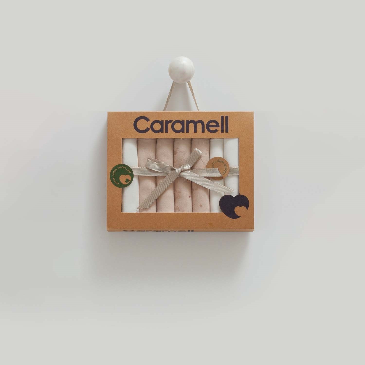 Caramell 7'li Bebek Penye Mendili MND1347 Bej