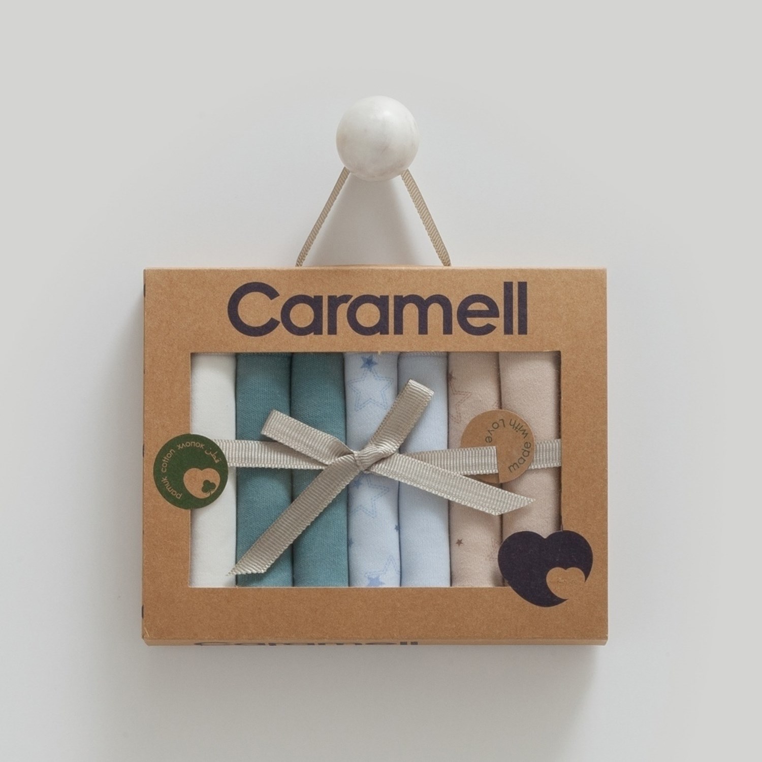 Caramell 7'li Bebek Penye Mendili MND1347 Yeşil