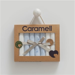 Caramell 7'li Bebek Penye Mendili MND1347 Mavi