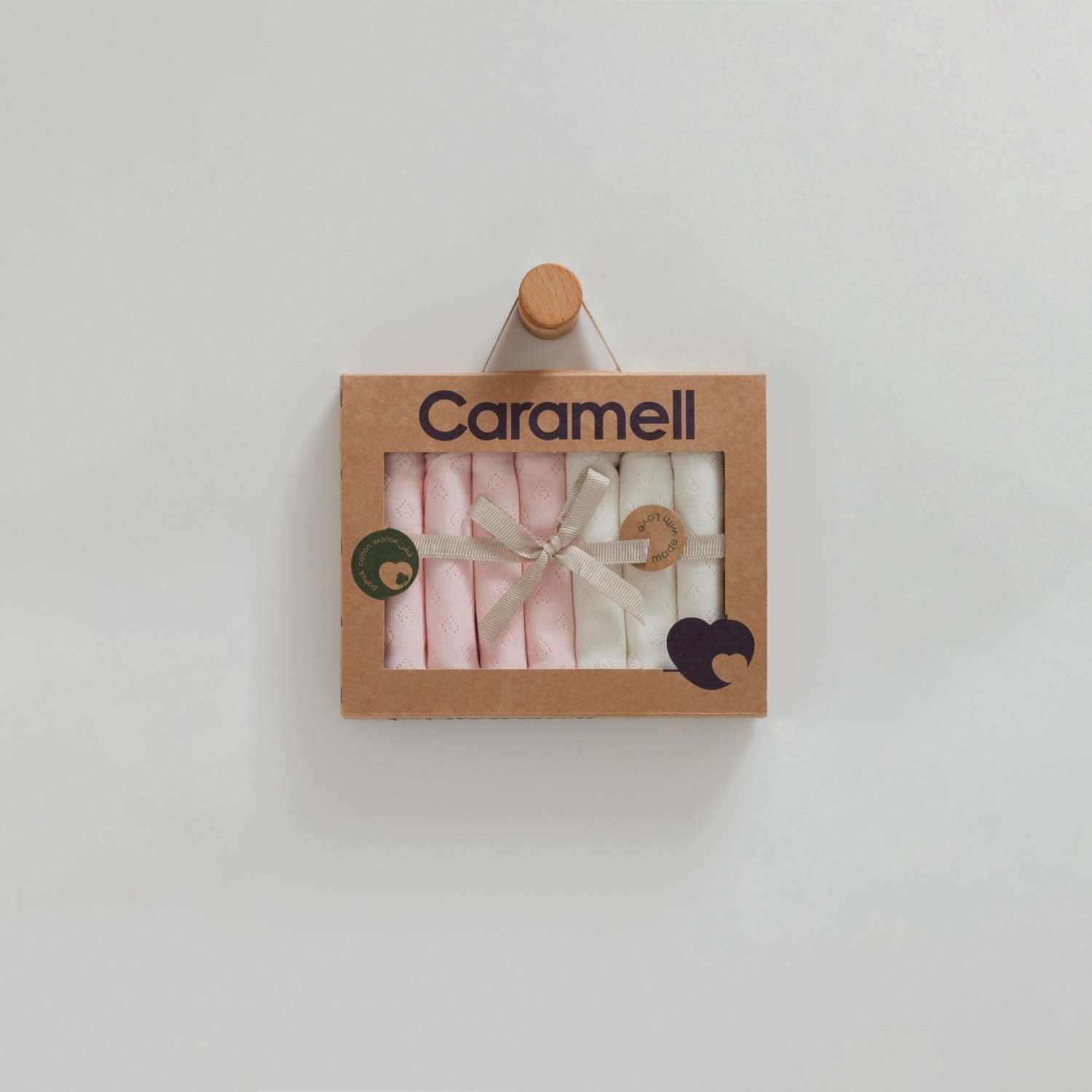 Caramell 7'li Bebek Penye Mendili MND1689 Pembe