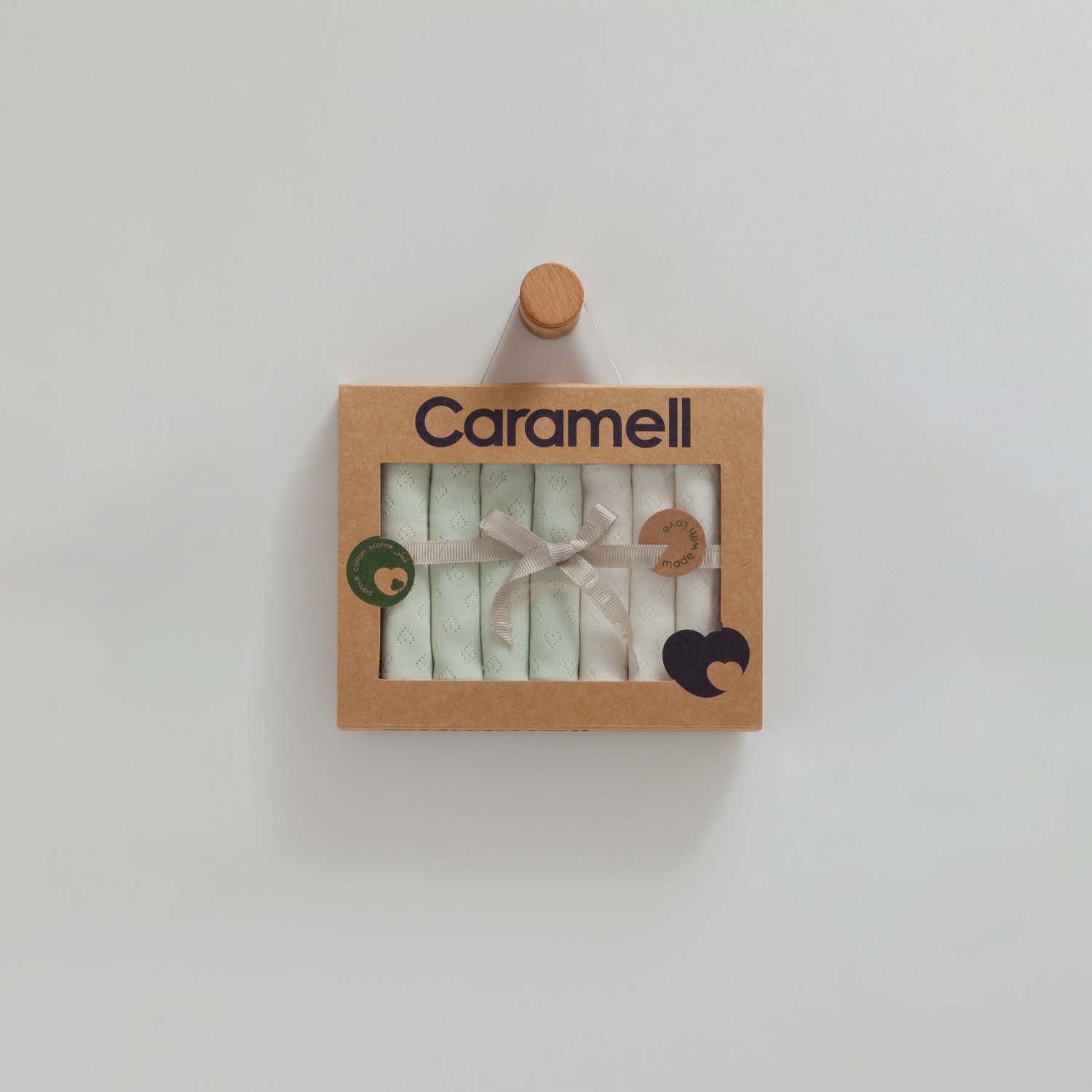 Caramell 7'li Bebek Penye Mendili MND1689 Yeşil