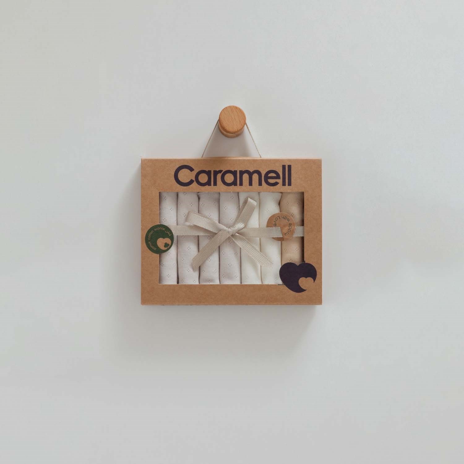 Caramell 7'li Bebek Penye Mendili MND1716 Gri