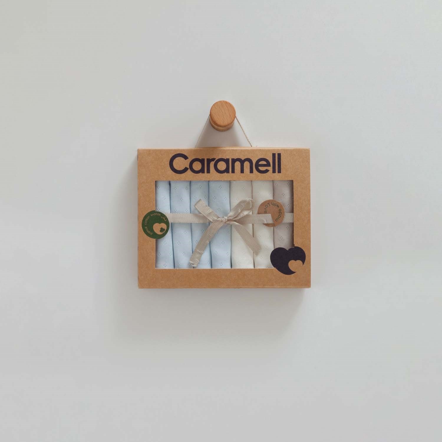Caramell 7'li Bebek Penye Mendili MND1716 Mavi