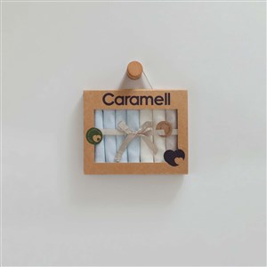 Caramell 7'li Bebek Penye Mendili MND1716 Mavi