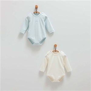 Caramell 2'li Bebek Body BE1430 Mavi