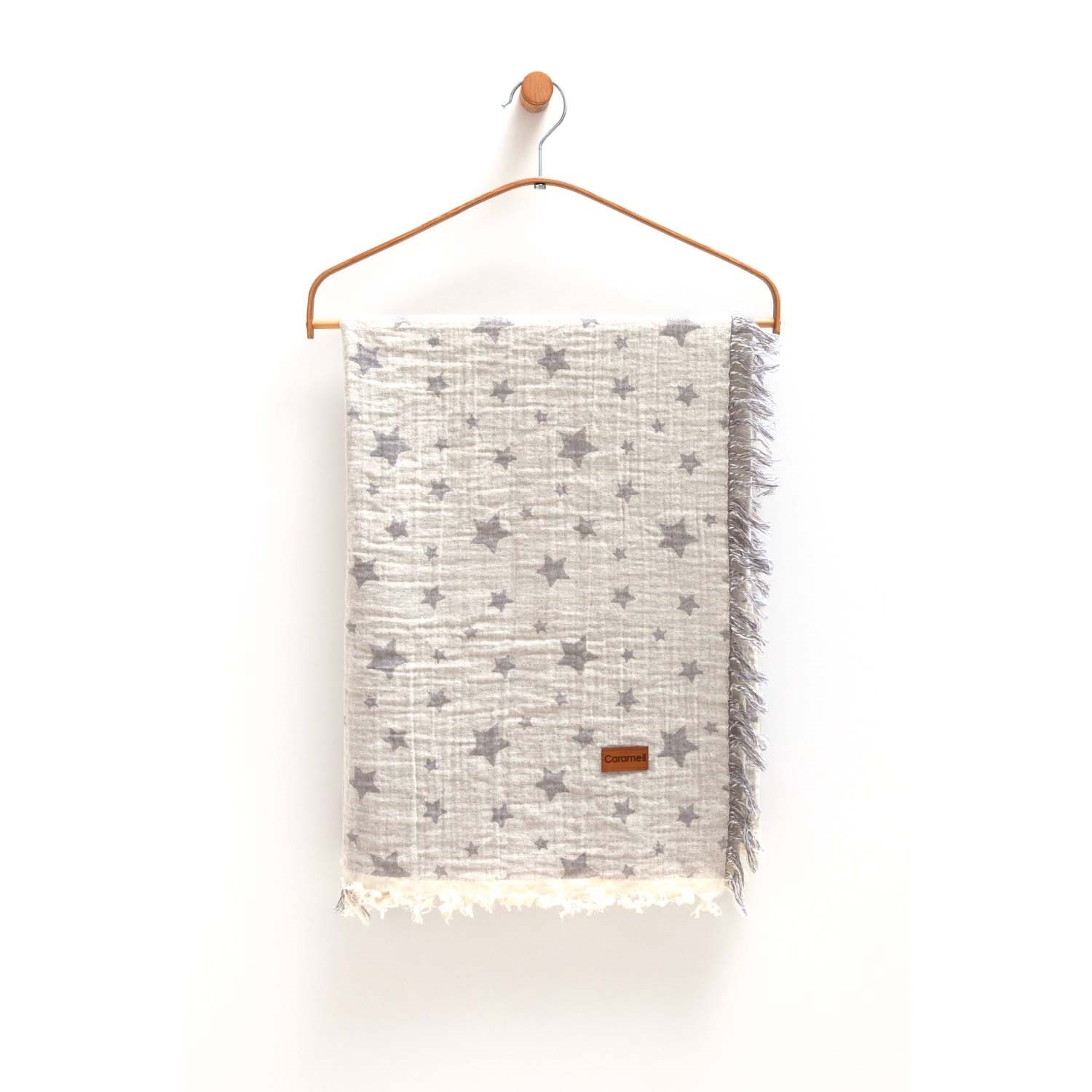 Caramell Bebek Müslin Battaniye 100X120 Cm BTE1974 Gri