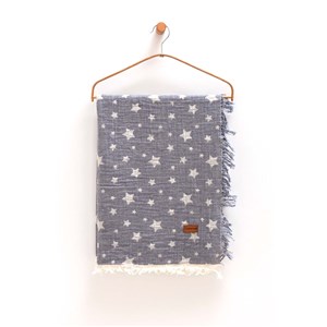 Caramell Bebek Müslin Battaniye 100X120 Cm BTE1974 Lacivert