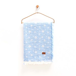 Caramell Bebek Müslin Battaniye 100X120 Cm BTE1974 Mavi
