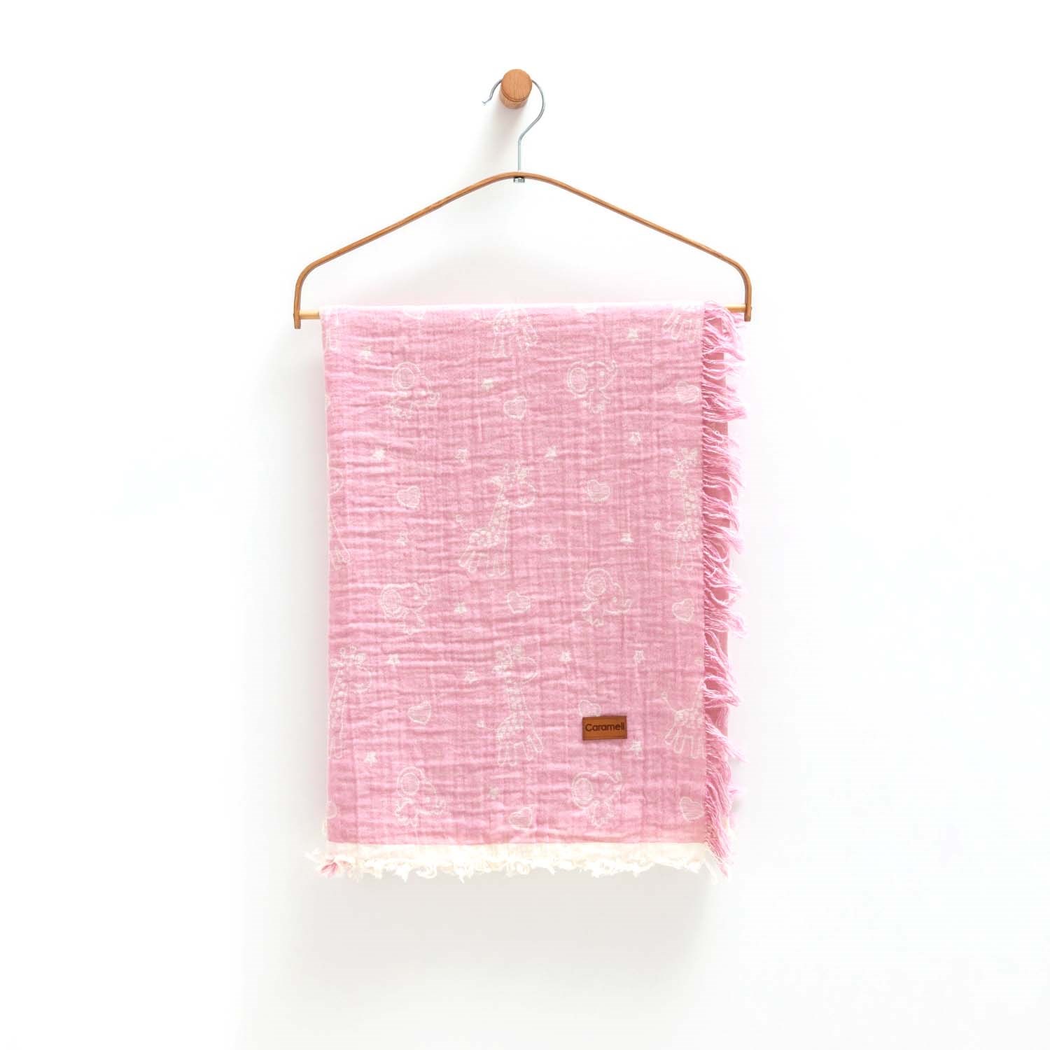 Caramell Bebek Müslin Battaniye 100X120 Cm BTU1977 Pembe