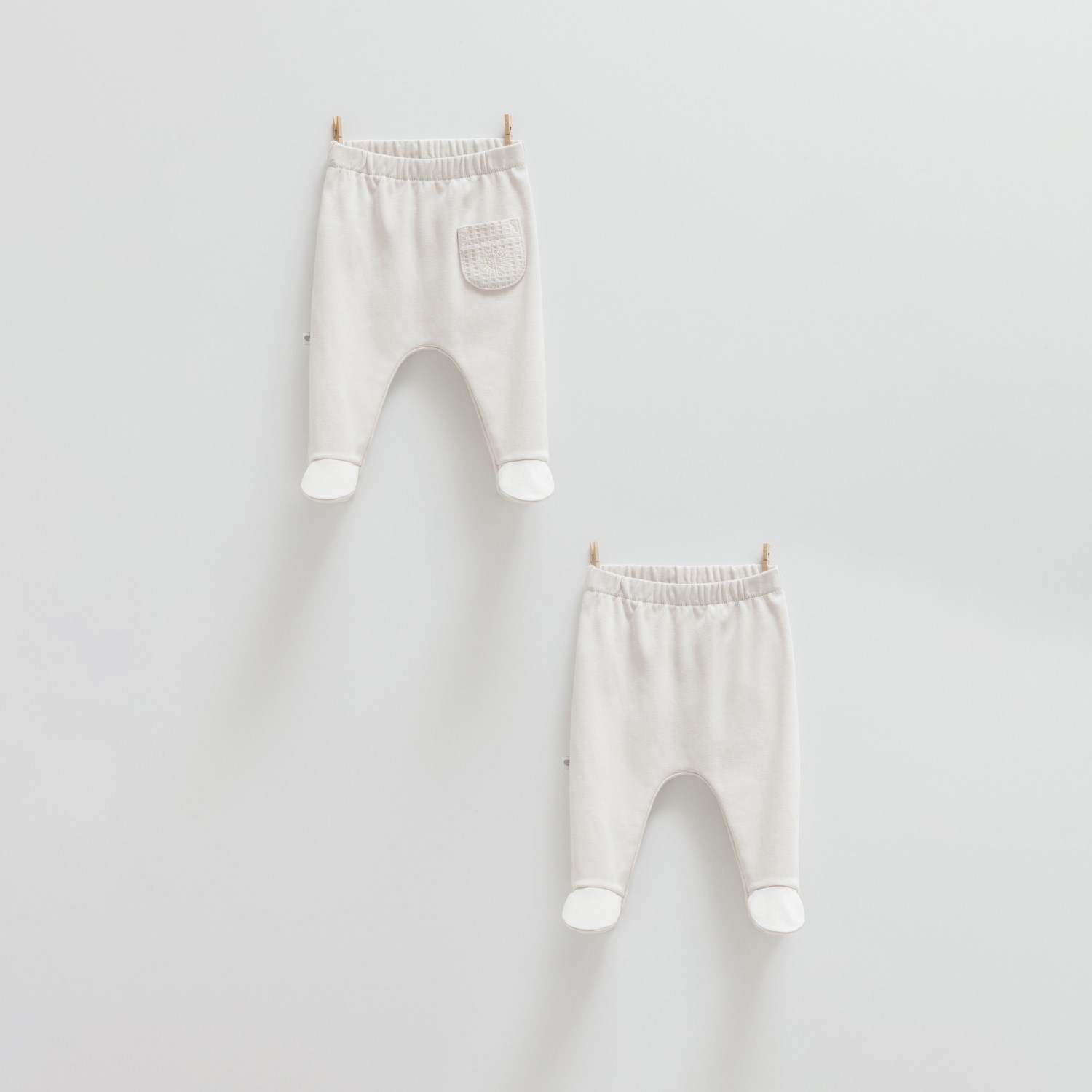 Caramell 2'li Patikli Bebek Pantolonu APE1432 Gri