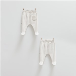 Caramell 2'li Patikli Bebek Pantolonu APE1432 Gri