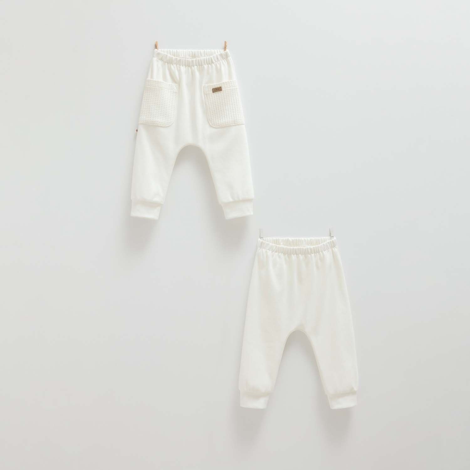 Caramell 2'li Bebek Pantolonu APE1433 Ekru