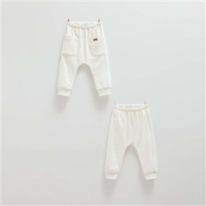 Caramell 2'li Bebek Pantolonu APE1433 Ekru