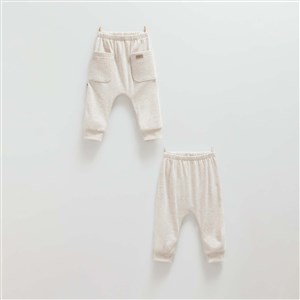 Caramell 2'li Bebek Pantolonu APE1433 Bej-Melaj