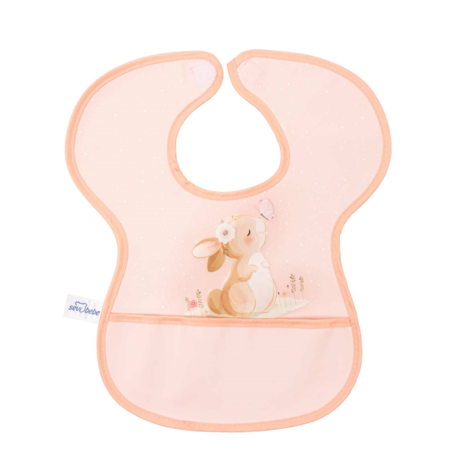 Sevi Bebe Cırtlı Muşamba Önlük 22 Somon