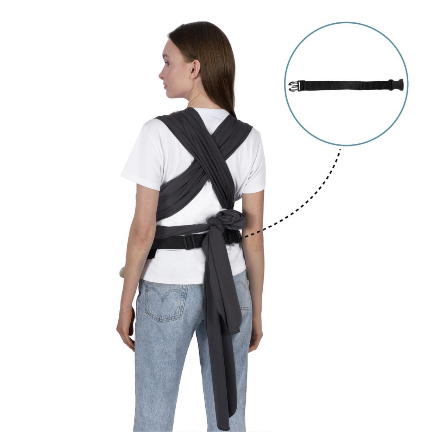 Sevi Bebe Bel Destekli Sling 565 Gri