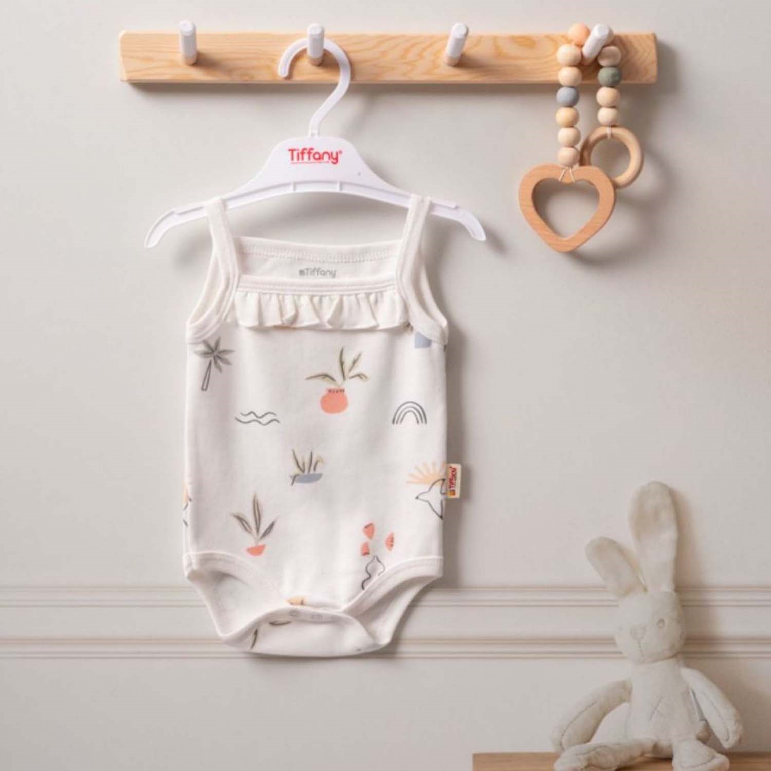 Tiffany Baby Sunny Garden İp Askılı Badi 2410021 Ekru