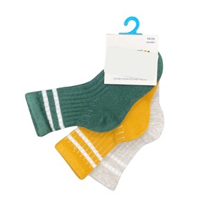 Defne Baby 3 Lü Bebek Çorabı E037-23 Yeşil