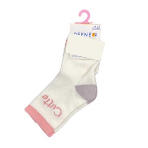 Defne Baby Bebek Çorabı K006-24 Beyaz