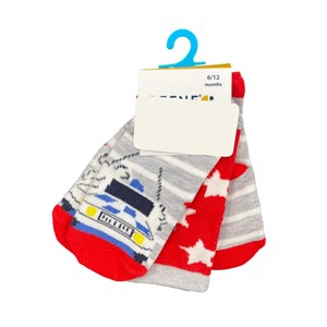 Defne Baby 3'Lü Bebek Çorabı E018-22 Kırmızı