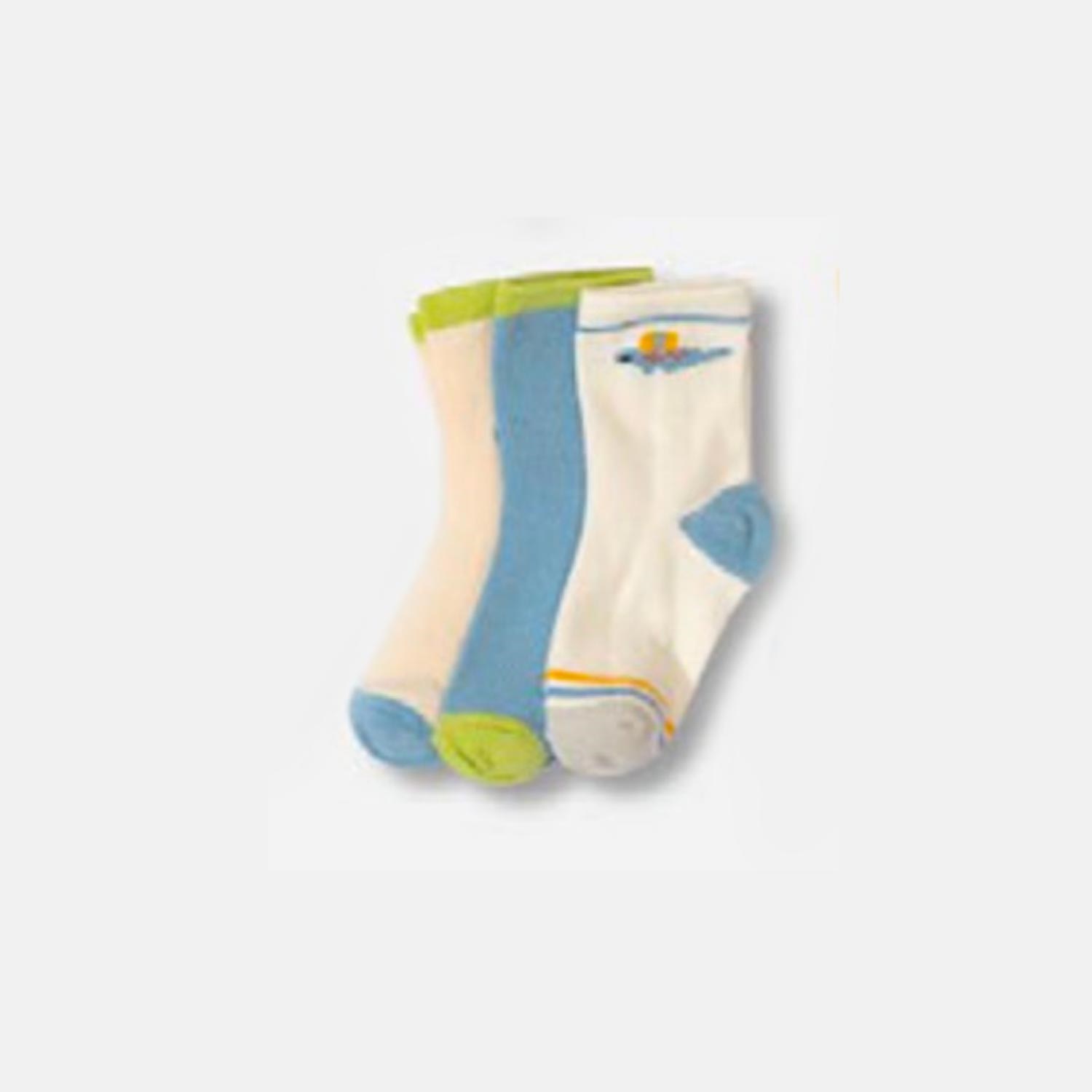 Defne Baby 3lü Bebek Çorabı E025-22 Ekru