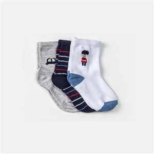 Defne Baby 3lü Bebek Çorabı E025-22 Gri