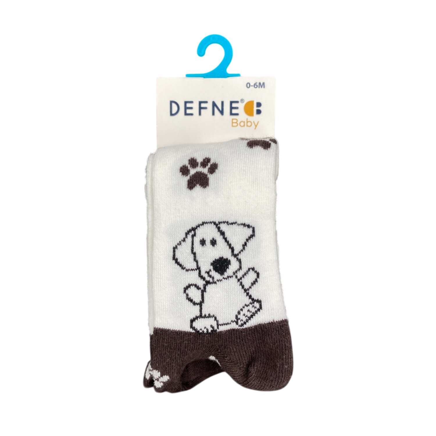 Defne Baby Bebek Külotlu Çorap 004-21 Kahverengi-Beyaz