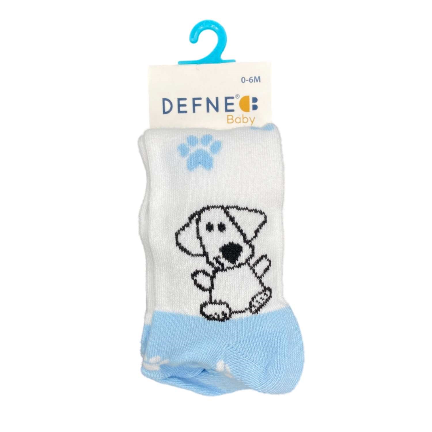 Defne Baby Bebek Külotlu Çorap 004-21 Mavi-Beyaz
