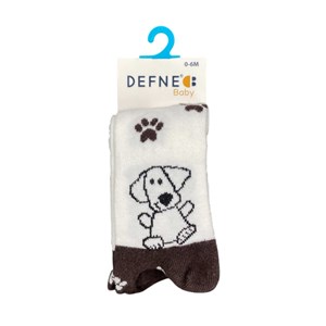 Defne Baby Bebek Külotlu Çorap 004-21 Kahverengi-Beyaz