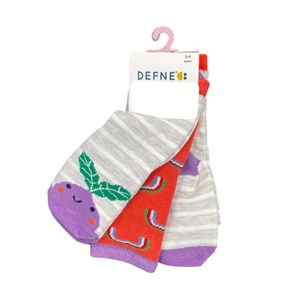 Defne Baby 3Lü Bebek Çorabı K018-22 Gri