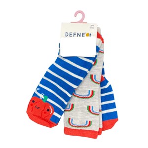 Defne Baby 3Lü Bebek Çorabı K018-22 Mavi