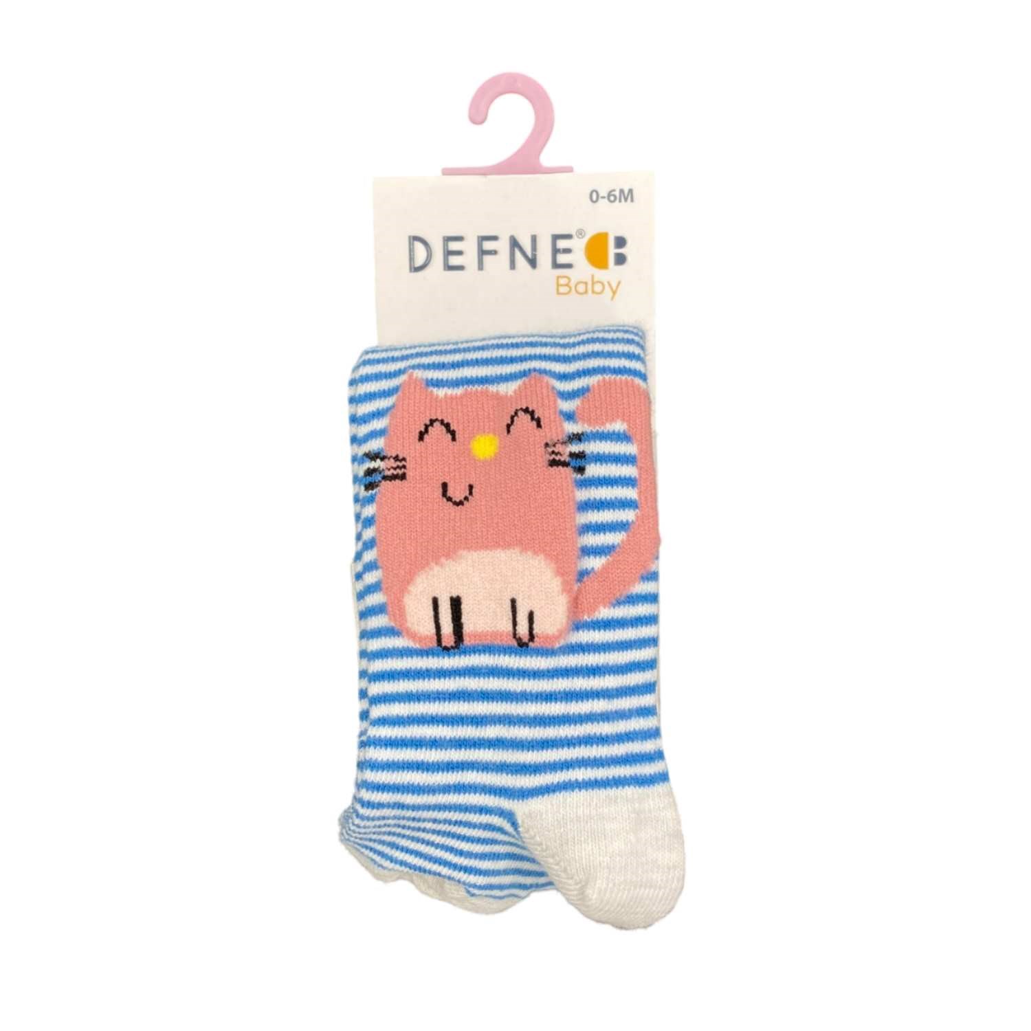 Defne Baby Bebek Külotlu Çorap 018 Beyaz-Mavi