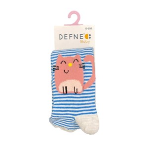 Defne Baby Bebek Külotlu Çorap 018 Beyaz-Mavi