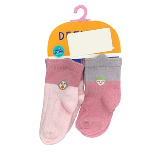 Defne Baby 2'li Bebek Çorabı K002-24 Pembe