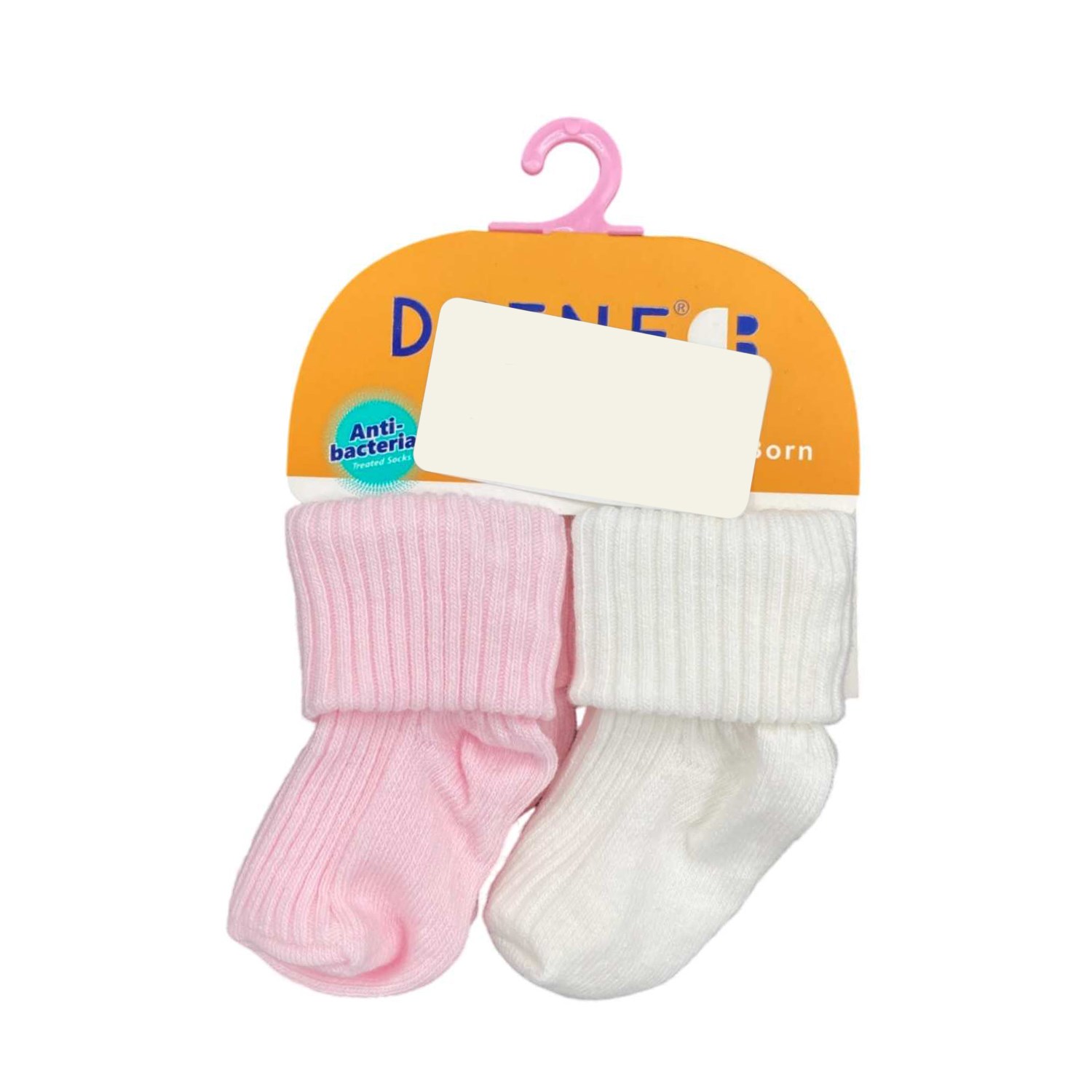 Defne Baby 2'li Bebek Çorabı K001-24 Ekru-Pembe