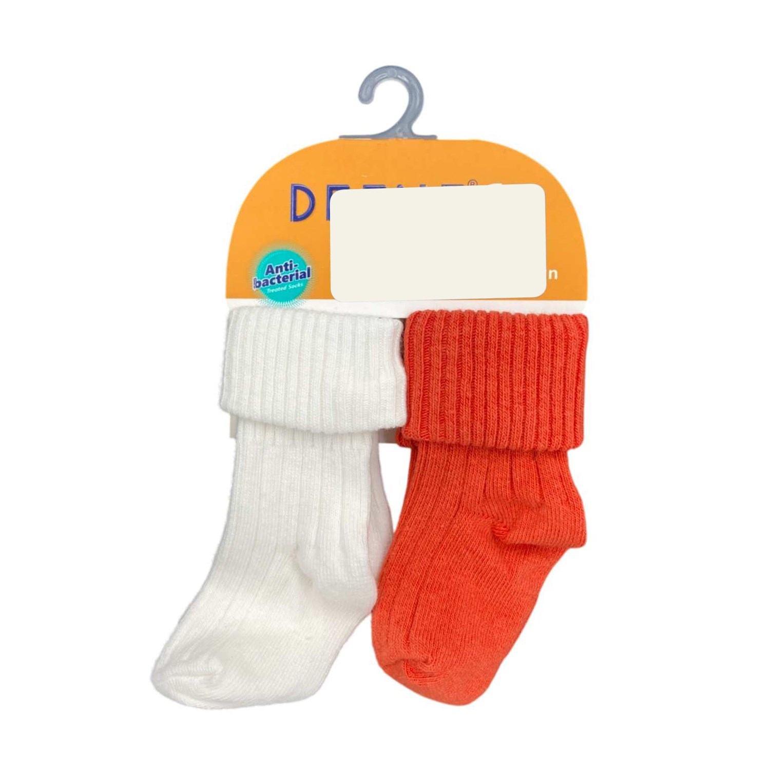 Defne Baby 2'li Bebek Çorabı U001-24 Ekru-Kiremit