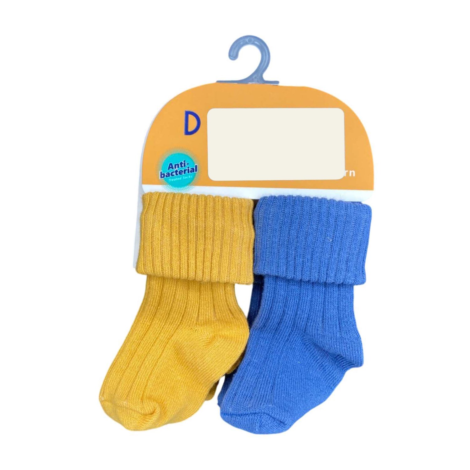 Defne Baby 2'li Bebek Çorabı U001-24 Hardal-Lacivert