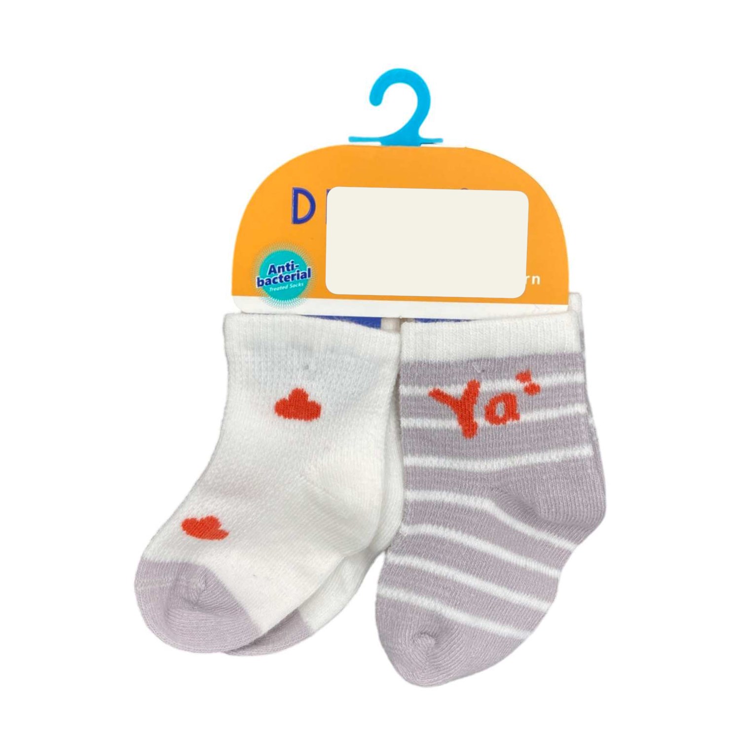 Defne Baby 2'li Bebek Çorabı E002-24 Gri-Kiremit