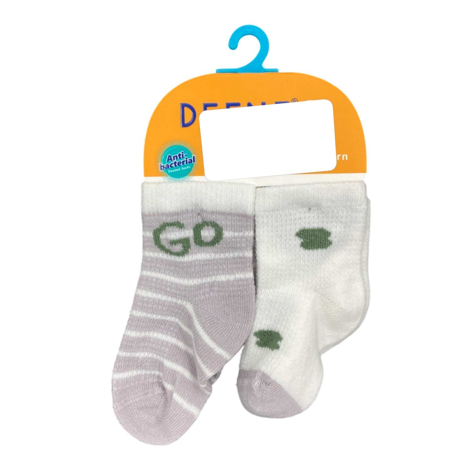 Defne Baby 2'li Bebek Çorabı E002-24 Gri-Yeşil