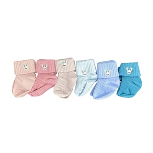 Defne Baby 6'lı Bebek Çorabı 6K008-24 Çok Renkli