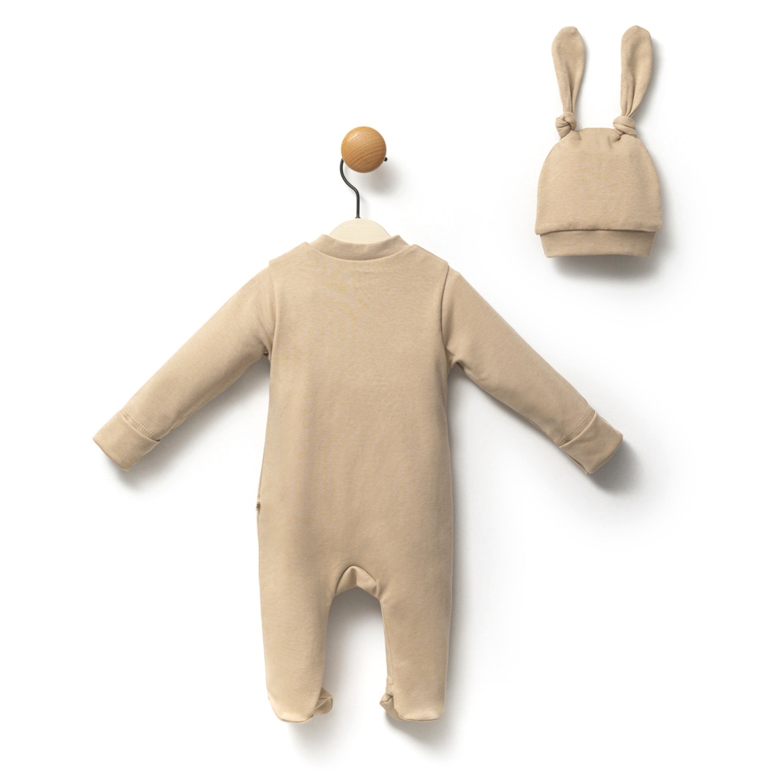 Moi Noi Kirpi Şapkalı Bebek Tulum MNB1183 Krem