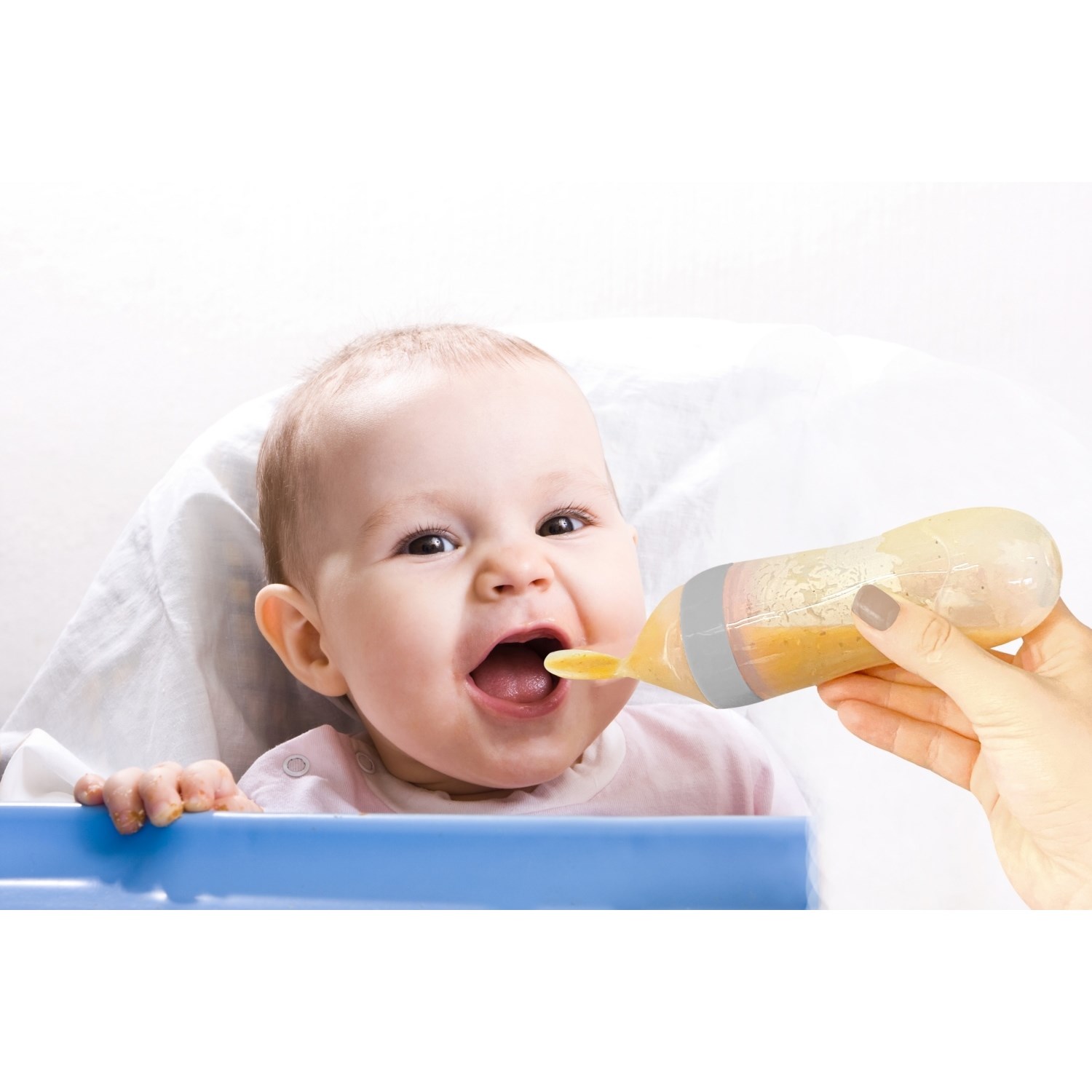 BabyJem Sıkmalı Kaşık 806 Gri