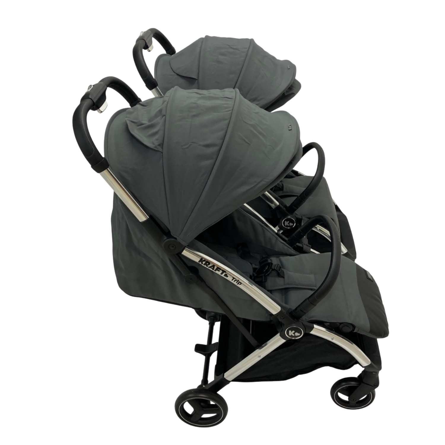 Kraft Trip İkiz Bebek Arabası Grey