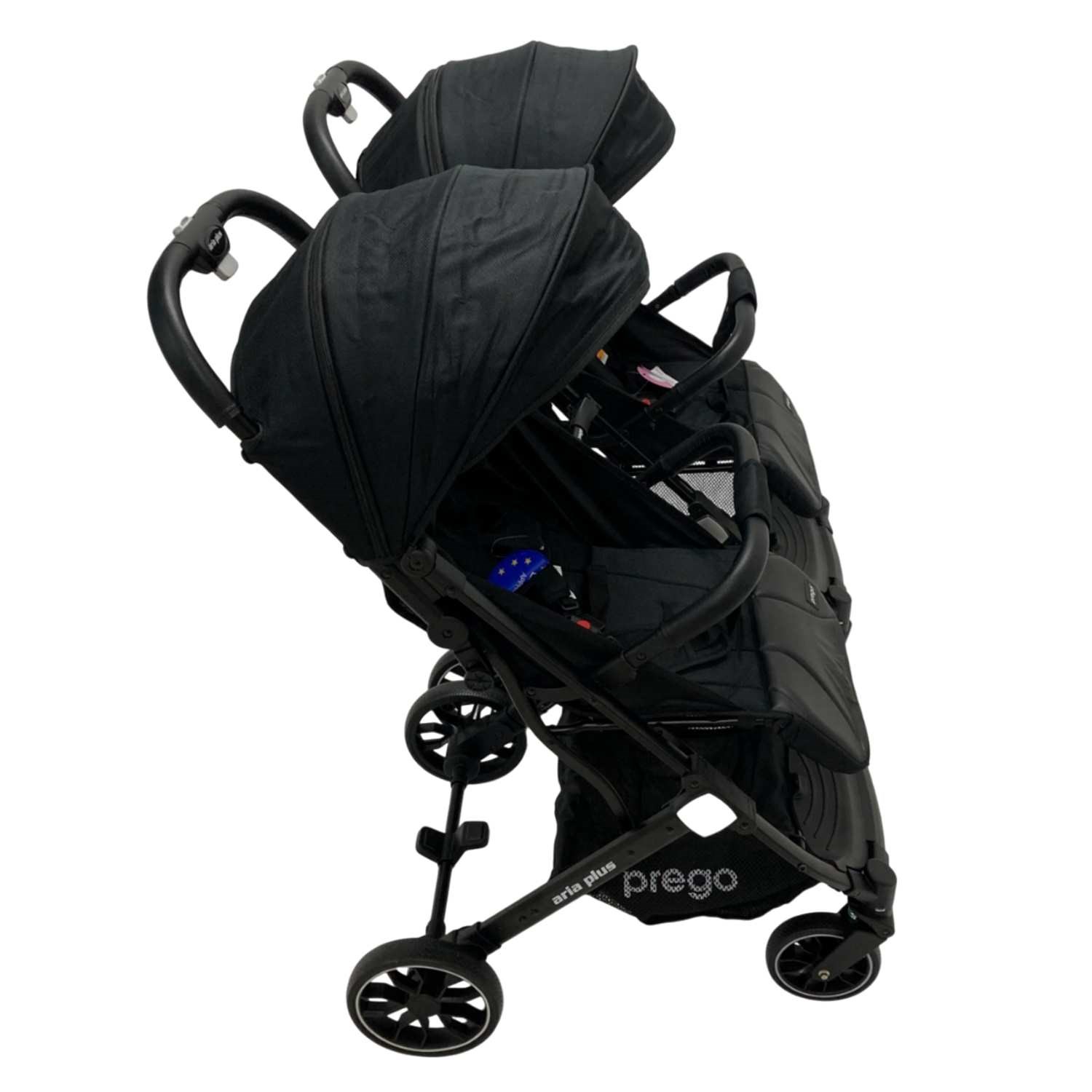 Prego Aria Plus İkiz Bebek Arabası Siyah
