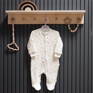 Tiffany Baby Moon Theme Fermuarlı Patikli Tulum 35040 Ekru