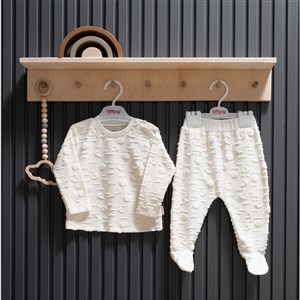 Tiffany Baby Moon Theme Patikli 2'li Takım 35098 Ekru