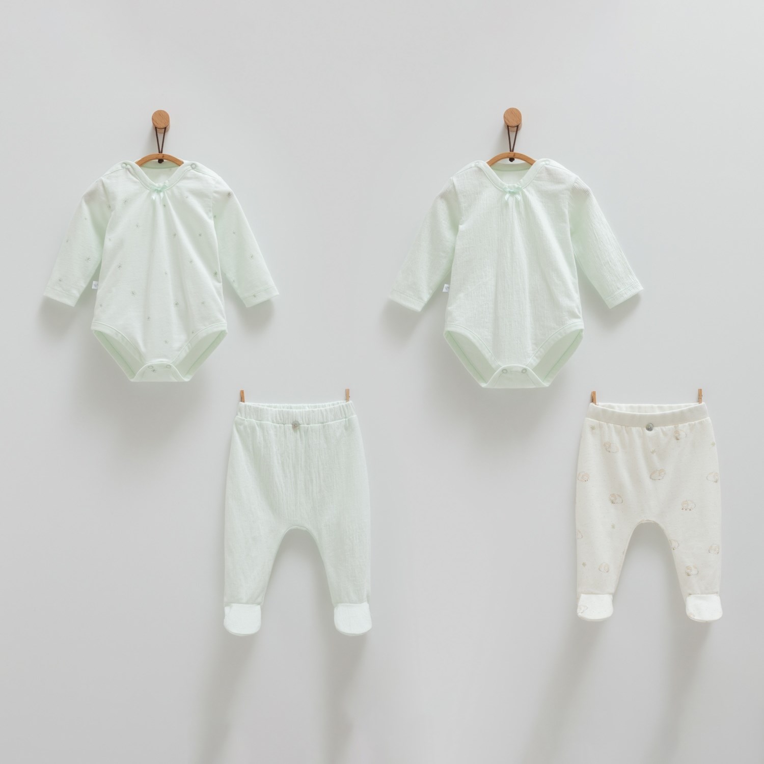Caramell Mini Lamb Body ve Pantolon 1824 Yeşil